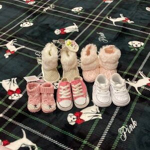 Carter's Pink and White Baby Booties